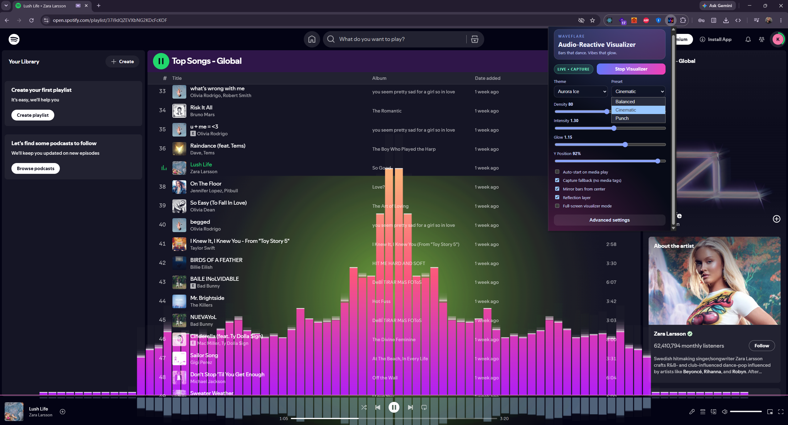 WaveFlare Aurora Ice theme